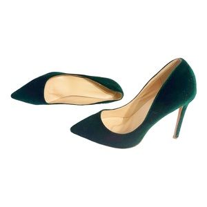 Only Maker handmade shoes|Green velvet pumps |6”stiletto| size 13US| Mildly used